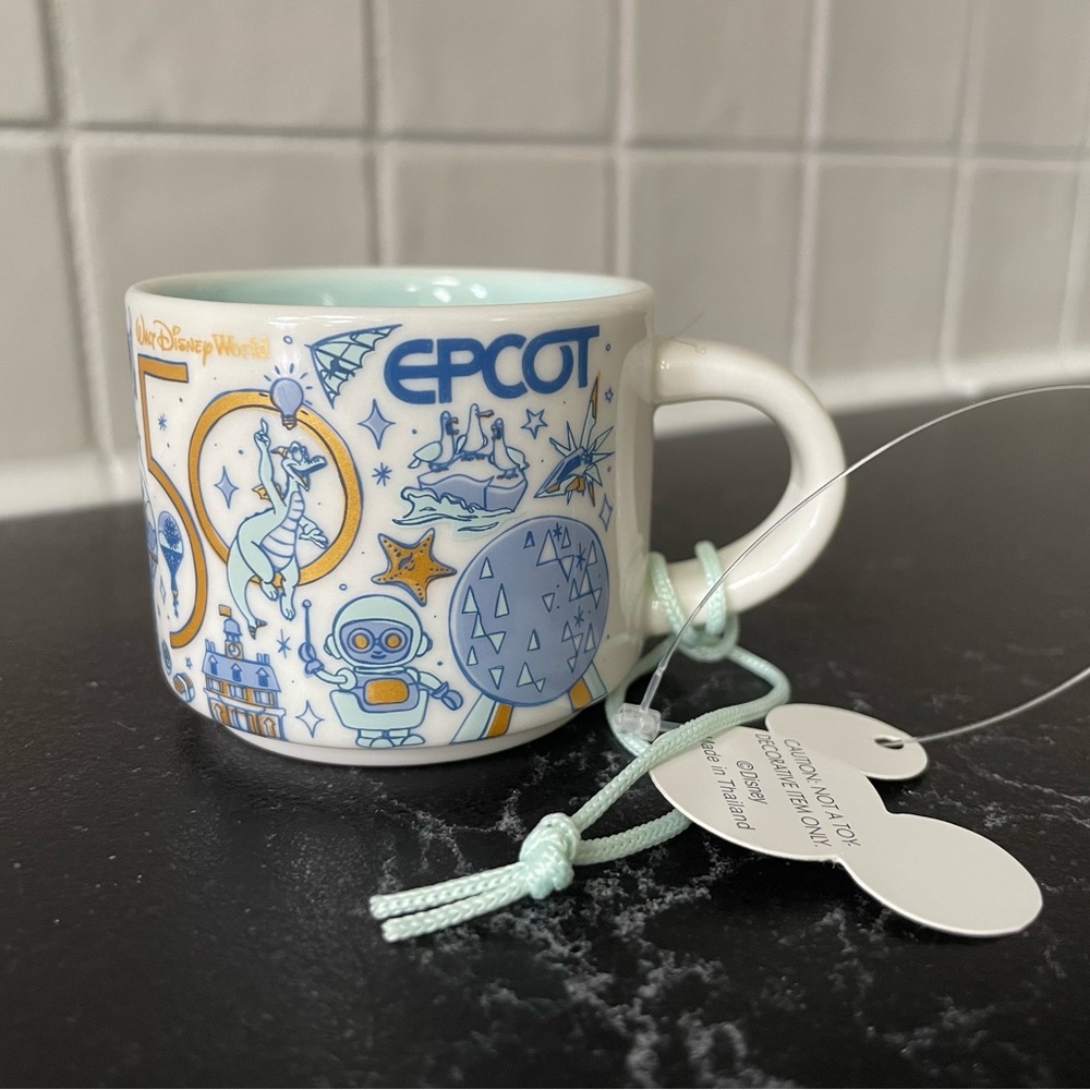 Disney Parks 50th Anniversary Epcot Been There Series Ornament Mug Starb…